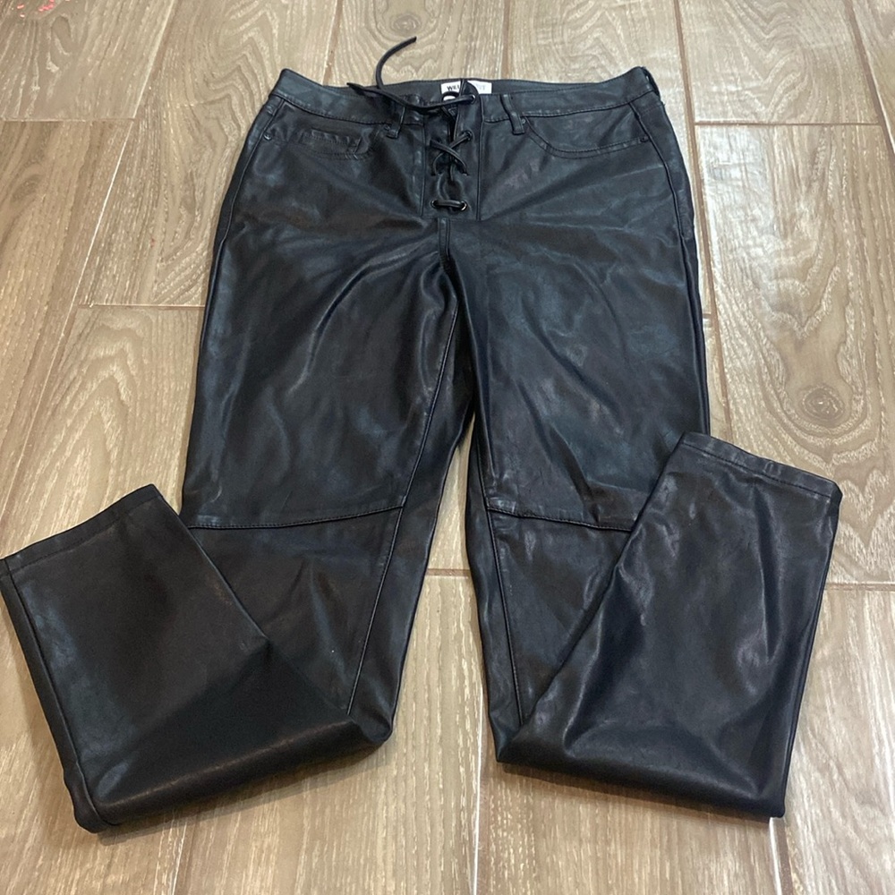 William Rast faux vegan fake leather five pocket Jean size 28